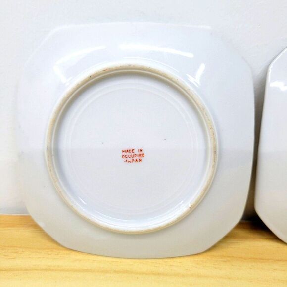 Vintage Rosenthal Ornate Square Floral Plates.Pair - Picture 8 of 12